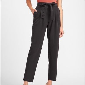 Express Super High Waisted Belted Twill Ankle Pant